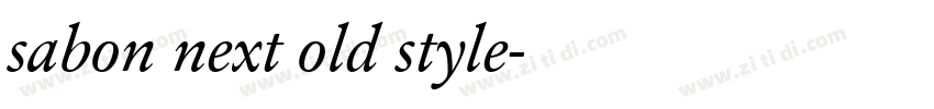 sabon next old style字体转换